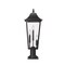 Z-Lite Gannon 3 Light Outdoor Pier Mounted Fixture, 10in. W x 28.75in. H, Black 5008PHBR-533PM-BK - alternate 4